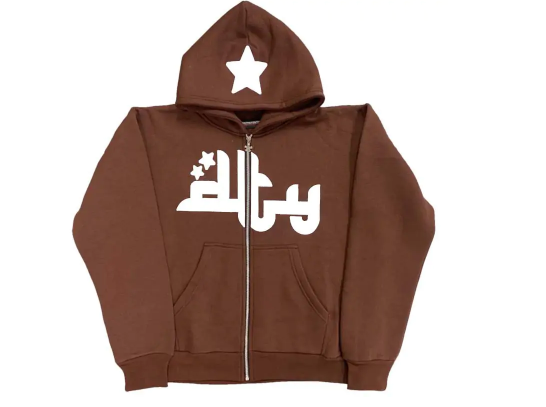 Star Letter Print Hoodies