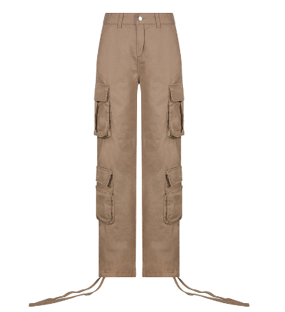 Load image into Gallery viewer, Cargo Solid Baggy Pants
